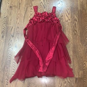 Red formal dress